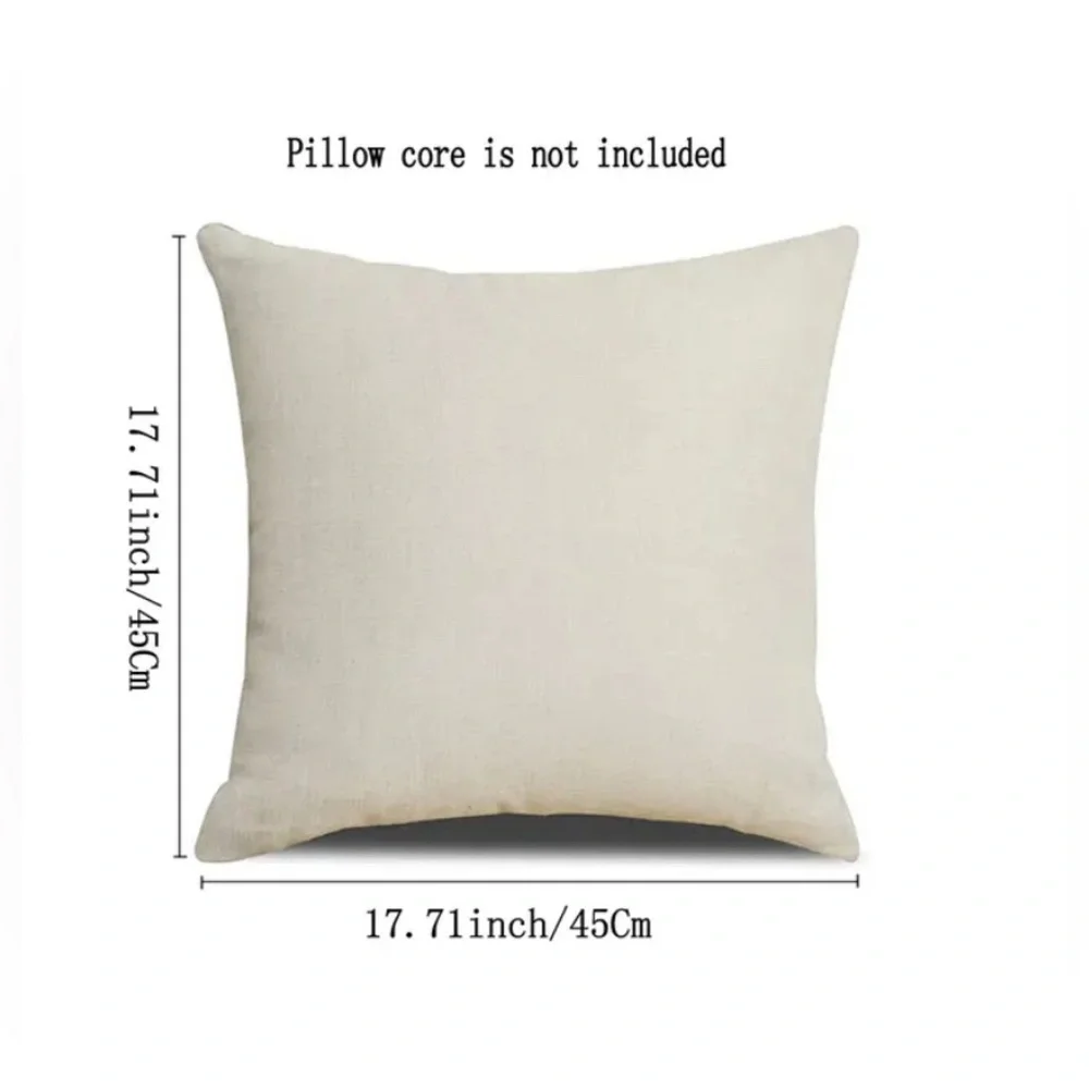 Square Zipper Single-sided Printed 4pcs Cushion Cover -